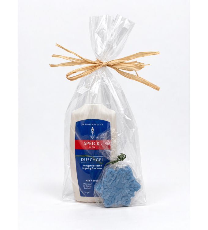 Speick Men Gift Set "Winter Morning" – Shower Gel & Snowflake Soap